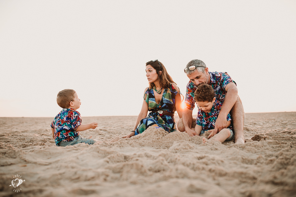 fotografia de familia en playa el palmar