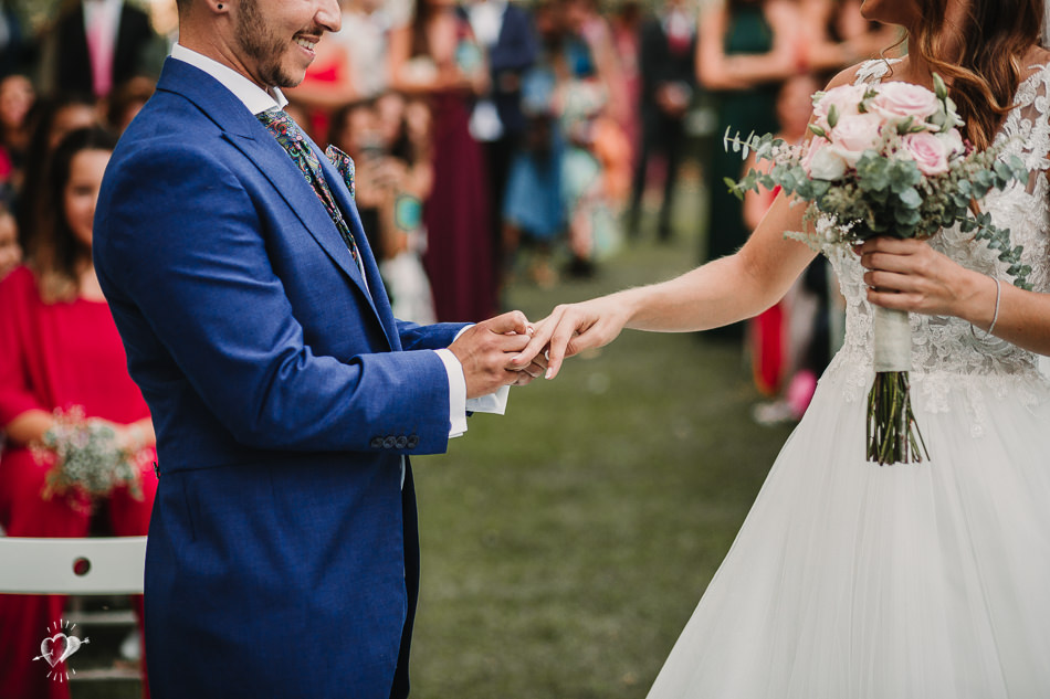 Boda en los jardines de la cabaña