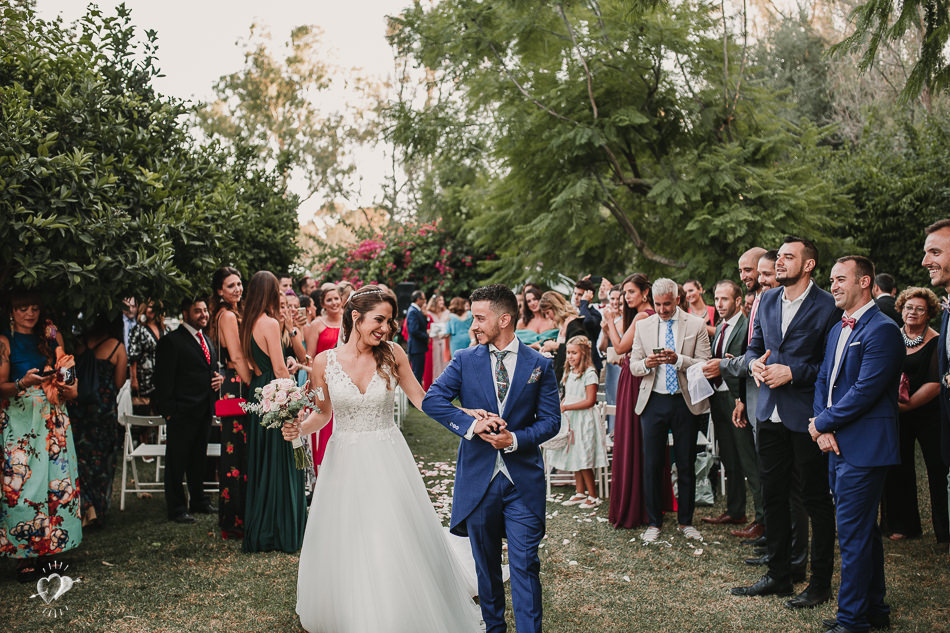Boda en los jardines de la cabaña