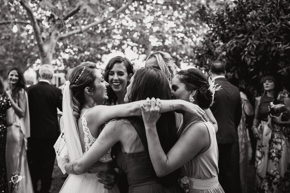 Boda en los jardines de la cabaña