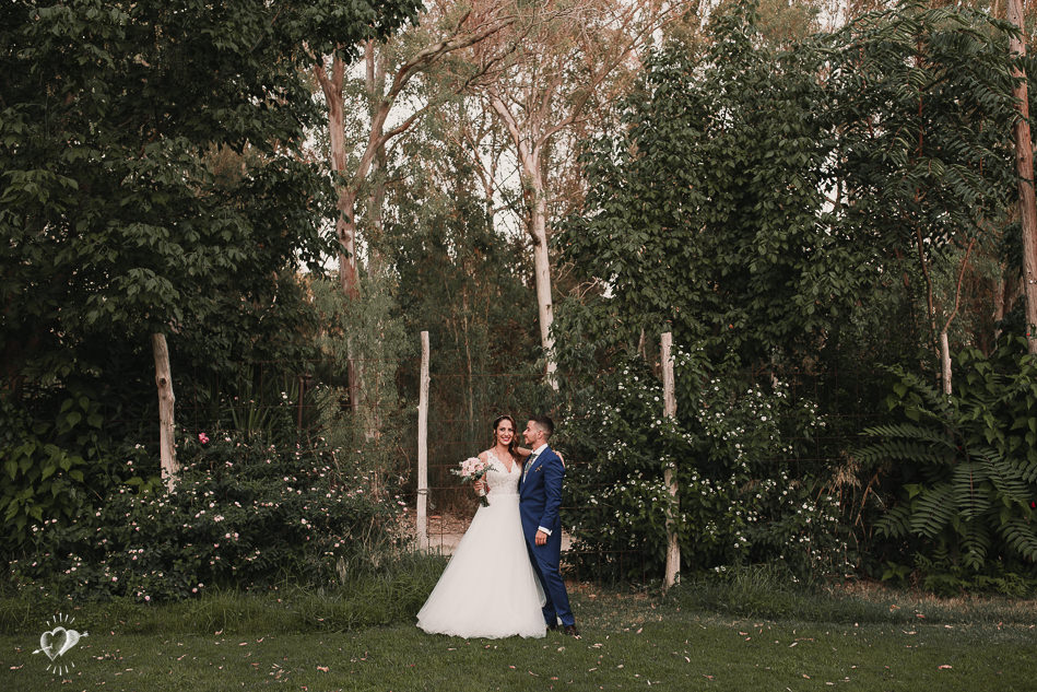 Boda en los jardines de la cabaña